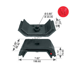 Image of Motor Mount from MHD. Part number: 540.049