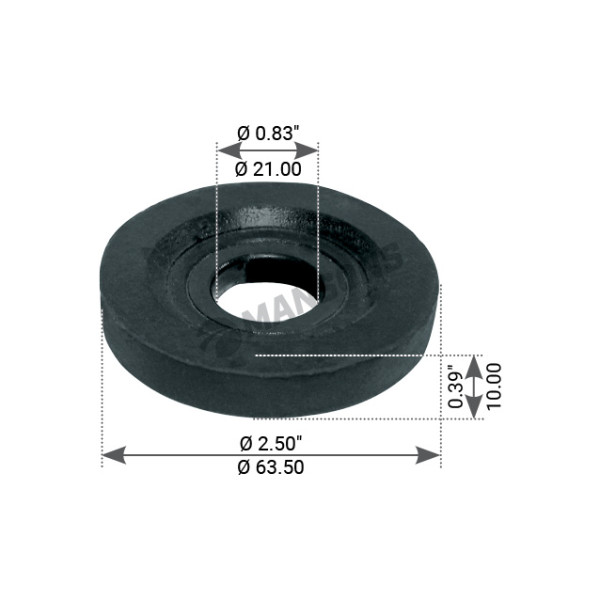 Image of Rebound Washer from MHD. Part number: 540.116