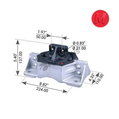 Image of Motor Mount from MHD. Part number: 560.111