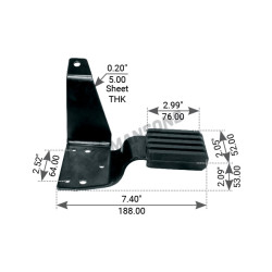 Image of LH Hood bracket suits MACK from MHD. Part number: 560.119