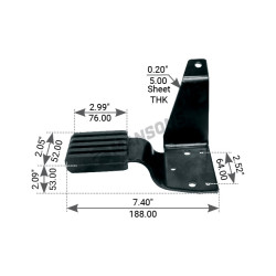 Image of RH Hood bracket suits MACK from MHD. Part number: 560.121