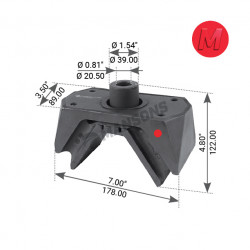 Image of Insulator Cab Mount from MHD. Part number: 580.207