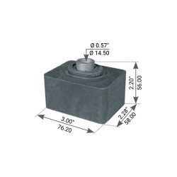 Image of Rear cab mount bushing from MHD. Part number: 580.204