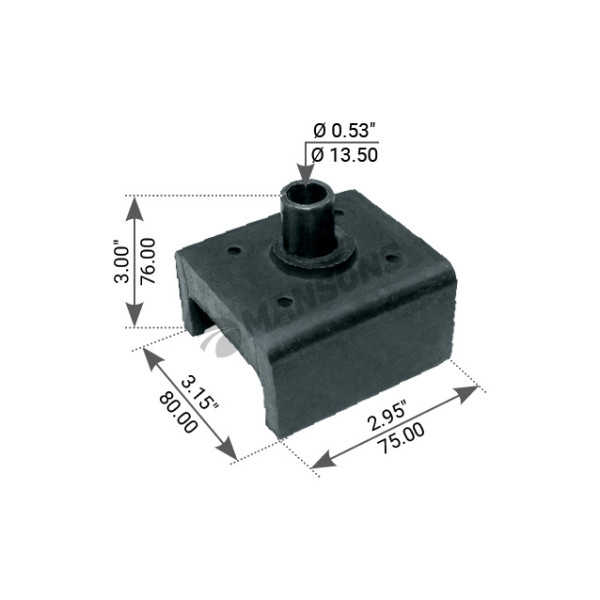 Image of Insulator Cab Mount from MHD. Part number: 580.206