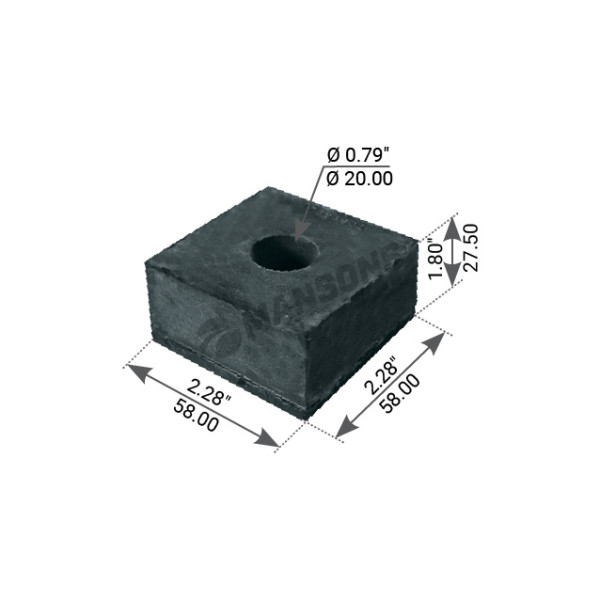 Image of Insulator Cab Mount from MHD. Part number: 580.209