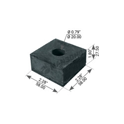 Image of Insulator Cab Mount from MHD. Part number: 580.209