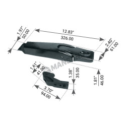 Image of Hood Latch Kit from MHD. Part number: 580.215