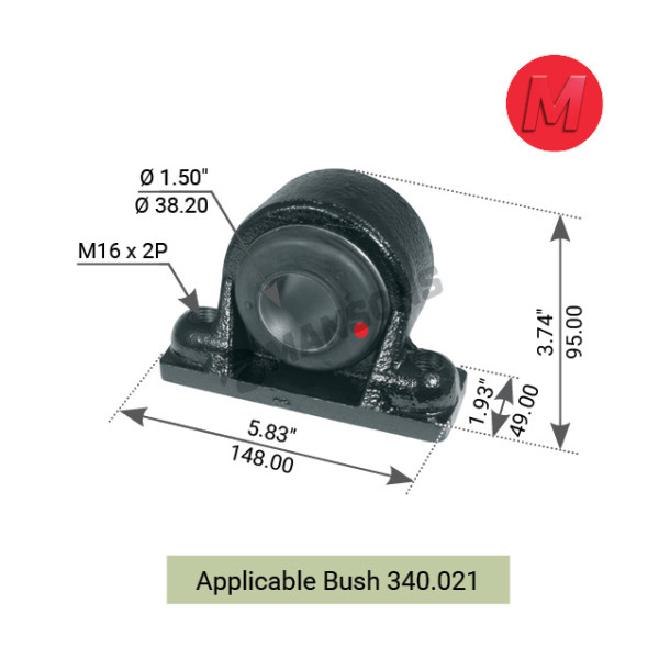 Image of Mount Assembly, Rear from MHD. Part number: 580.244