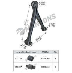 Image of V Stay Rod from MHD. Part number: 600.208