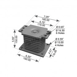 Image of Load Spring Mount from MHD. Part number: 900.385