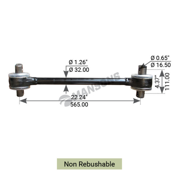 Image of Torque Rod Assembly from MHD. Part number: 900.435