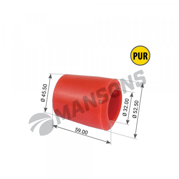 Image of Pu Torque Rod Bush from MHD. Part number: MPU6300