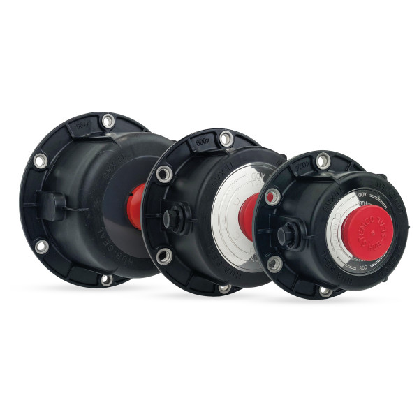 Image of DEFENDER-SENTINEL OIL HUB CAP - BLACK from Stemco. Part number: 366-4024