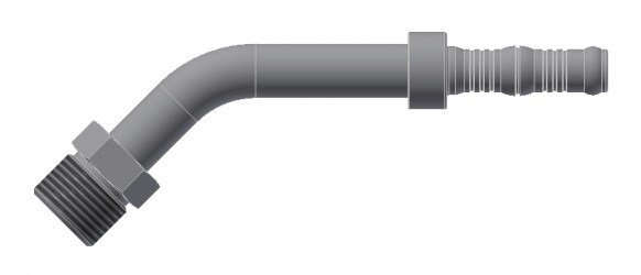 Image of A/C Refrigerant Hose Fitting - 45 degree  Male Insert O-ring Steel Ftg Kit from Sunair. Part number: BC-54207-06-06K