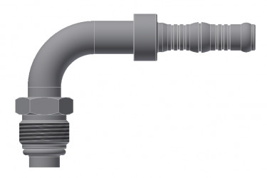 Image of A/C Refrigerant Hose Fitting - 90 degree  Male O-ring Steel Ftg Kit from Sunair. Part number: BC-54214-08-06K