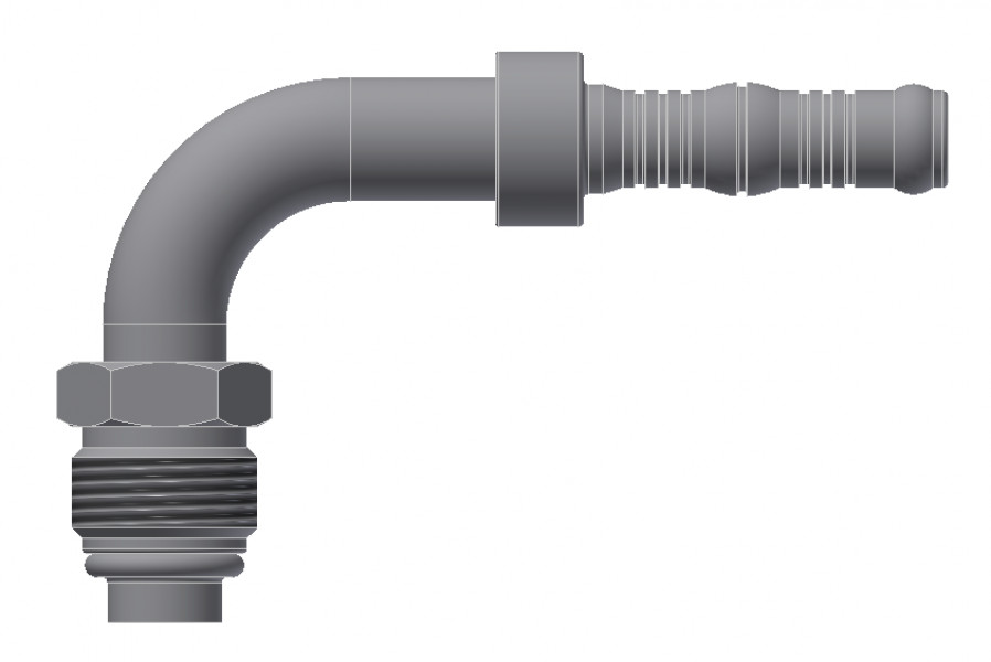 Image of A/C Refrigerant Hose Fitting - 90 degree  Male O-ring Steel Ftg Kit from Sunair. Part number: BC-54214-12-10K