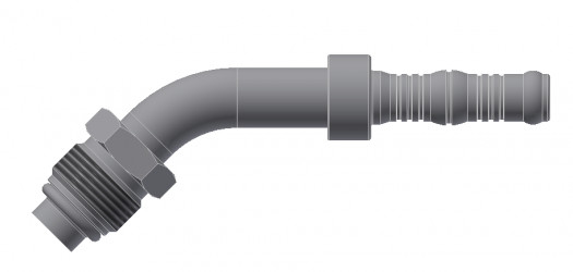Image of A/C Refrigerant Hose Fitting - 45 degree  Male O-ring Steel Ftg Kit from Sunair. Part number: BC-54215-06-08K