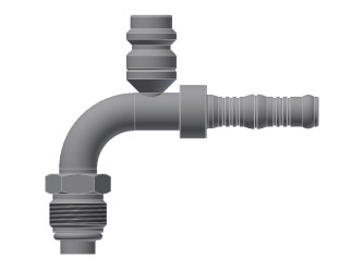 Image of A/C Refrigerant Hose Fitting - O-RING MALE SWIVEL, 90Deg BEND W from Sunair. Part number: BC-54217-10-10