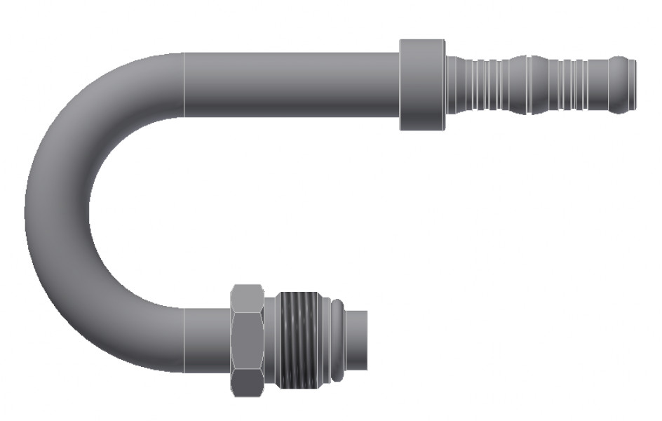 Image of A/C Refrigerant Hose Fitting - BURGACLIP FITTING from Sunair. Part number: BC-54271-06-06