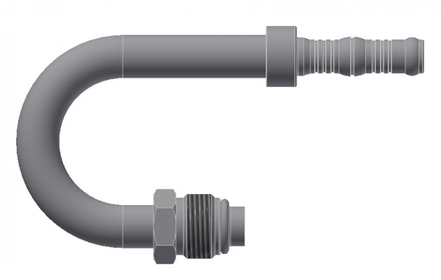 Image of A/C Refrigerant Hose Fitting - 180uc0u65533  Male O-ring w/R134a Port Steel Ftg Kit from Sunair. Part number: BC-54271-06-06K