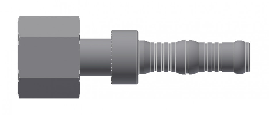 Image of A/C Refrigerant Hose Fitting - ORFS FEMALE SWIVEL, STRAIGHT from Sunair. Part number: BC-54501-06-06