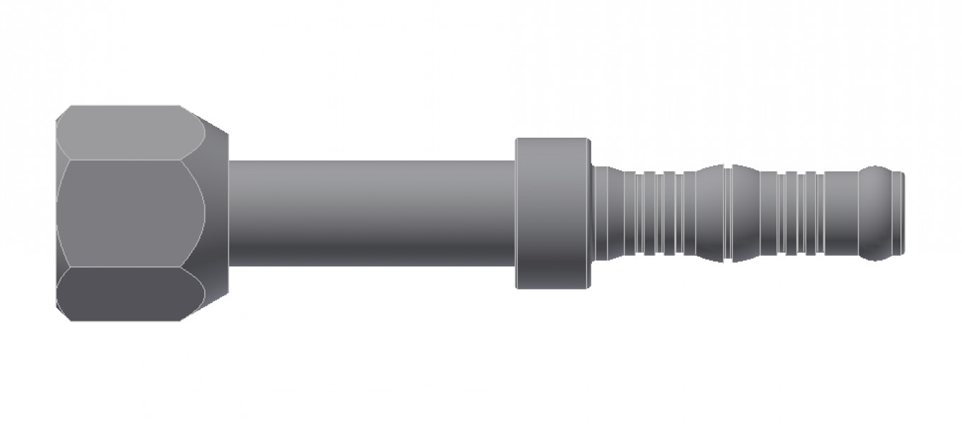 Image of A/C Refrigerant Hose Fitting - SAE 45Deg FLARE FEMALE SWIVEL, from Sunair. Part number: BC-54701-04-06