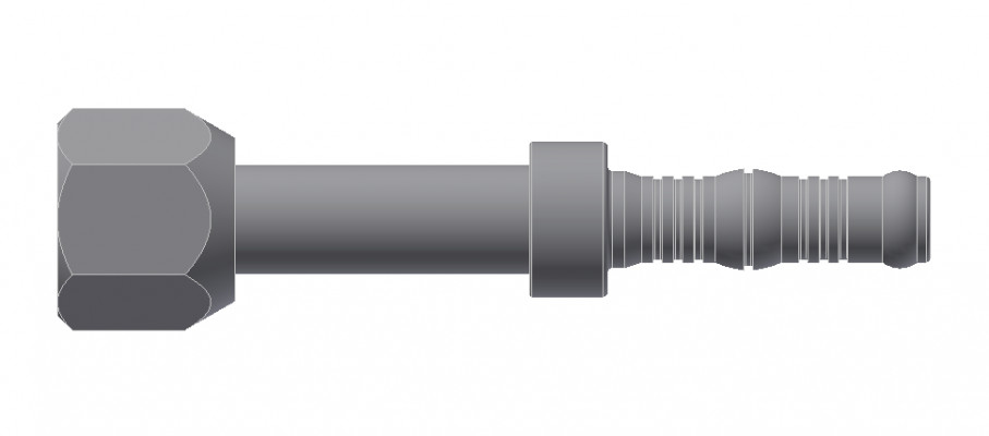 Image of A/C Refrigerant Hose Fitting - SAE 45Deg FLARE FEMALE SWIVEL, from Sunair. Part number: BC-54701-06-06