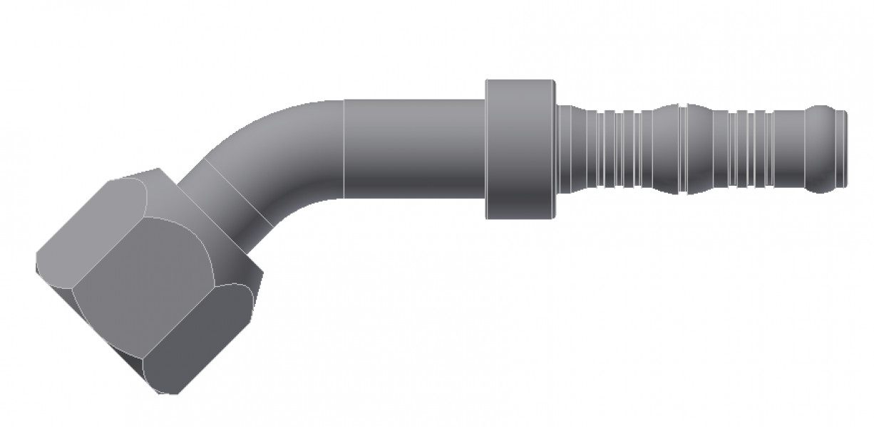 Image of A/C Refrigerant Hose Fitting - 45uc0u65533  Fem Flare Steel Ftg Kit from Sunair. Part number: BC-54702-04-06K