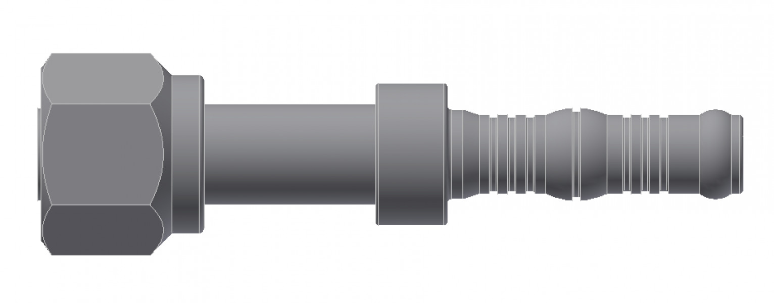 Image of A/C Refrigerant Hose Fitting - O-RING FEMALE SWIVEL, STRAIGHT from Sunair. Part number: BC-54704-05-06