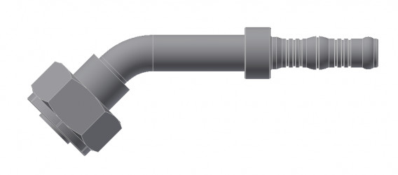 Image of A/C Refrigerant Hose Fitting - 45 degree  Fem Tube-o Steel Ftg Kit from Sunair. Part number: BC-54708-10-08K