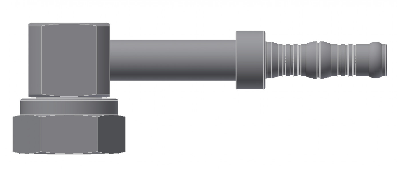 Image of A/C Refrigerant Hose Fitting - O-RING COMPRESSOR, 90Deg BEND from Sunair. Part number: BC-54709-10-08