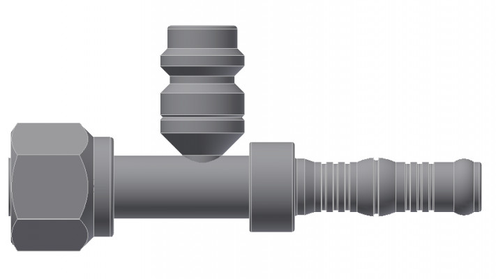 Image of A/C Refrigerant Hose Fitting - O-RING FEMALE SWIVEL, STRAIGHT from Sunair. Part number: BC-54717-06-06