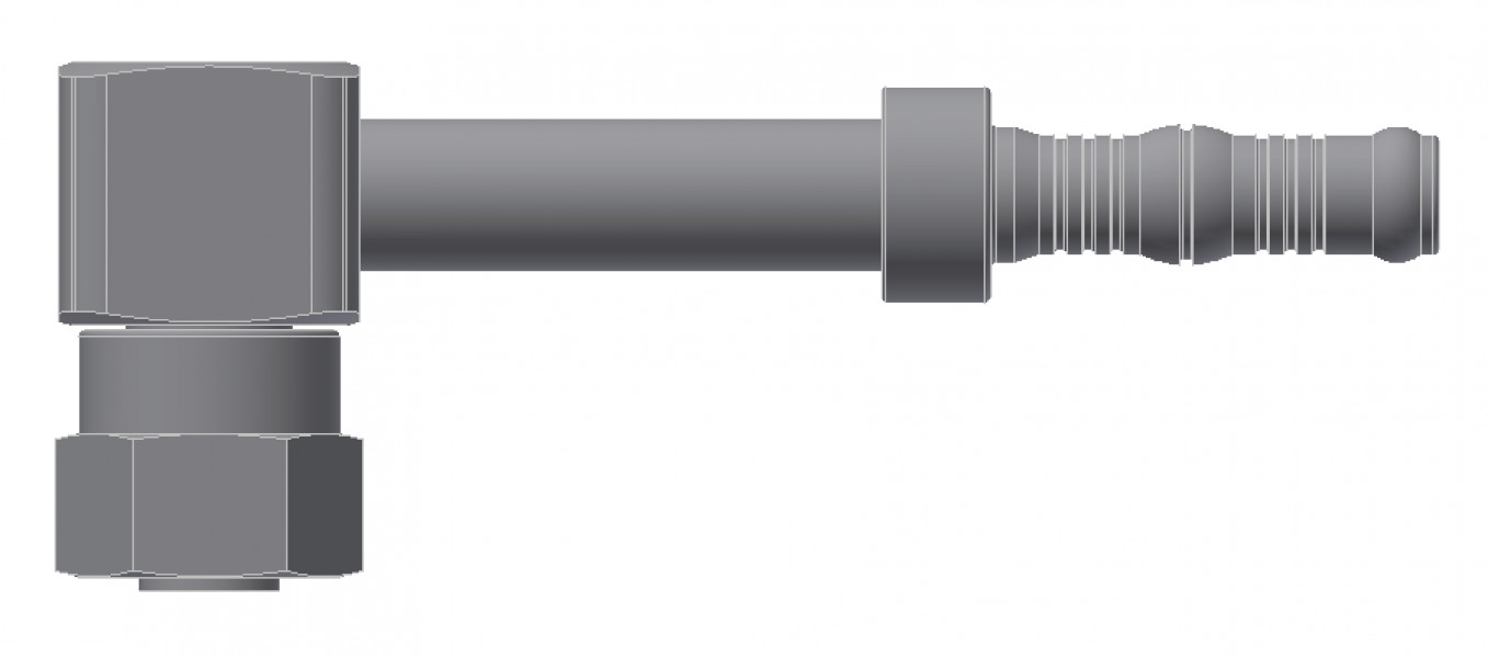 Image of A/C Refrigerant Hose Fitting - O-RING FEMALE SWIVEL 90Deg BLOCK from Sunair. Part number: BC-54740-06-06