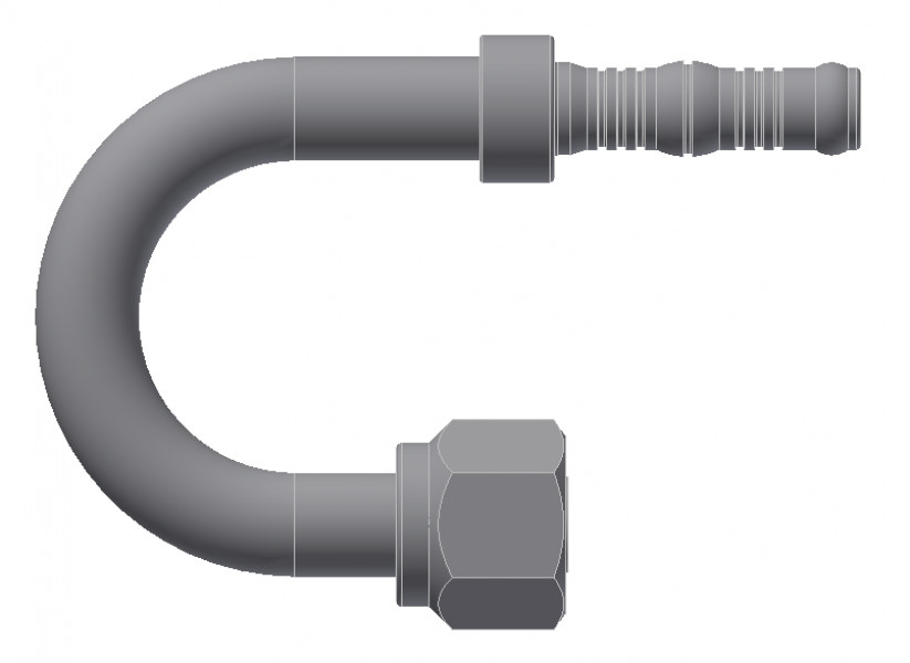 Image of A/C Refrigerant Hose Fitting - 180uc0u65533  Fem O-ring Steel Ftg Kit from Sunair. Part number: BC-54771-06-06K