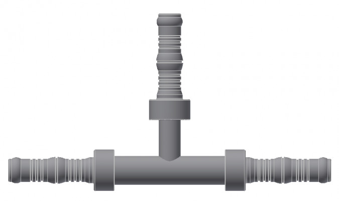 Image of A/C Refrigerant Hose Fitting - T-SPLICER from Sunair. Part number: BC-8750-06-06-06