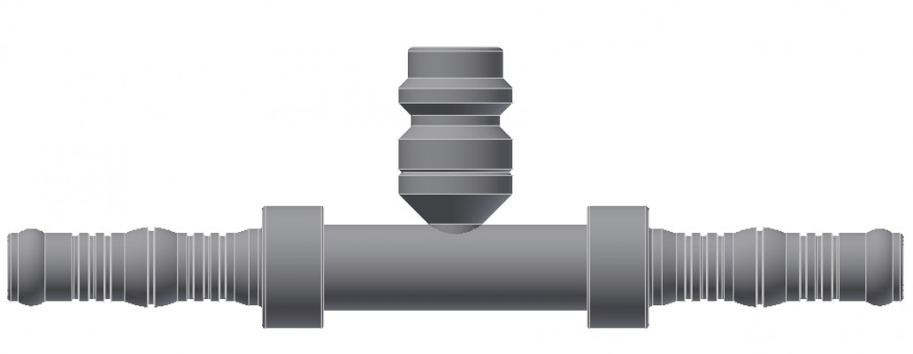 Image of A/C Refrigerant Hose Fitting - IN-LINE SPICER W/ R134 VALVE from Sunair. Part number: BC-8751-06-06