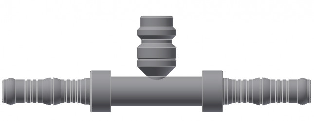 Image of A/C Refrigerant Hose Fitting - IN-LINE SPICER W/ R134 VALVE from Sunair. Part number: BC-8751-12-12
