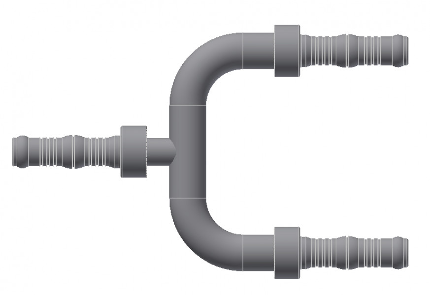 Image of A/C Refrigerant Hose Fitting - Y-SPLICER from Sunair. Part number: BC-8752-06-06-06