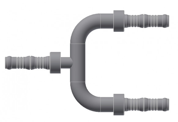 Image of A/C Refrigerant Hose Fitting - Y-Splicer Steel Ftg Kit from Sunair. Part number: BC-8752-06-06-06K