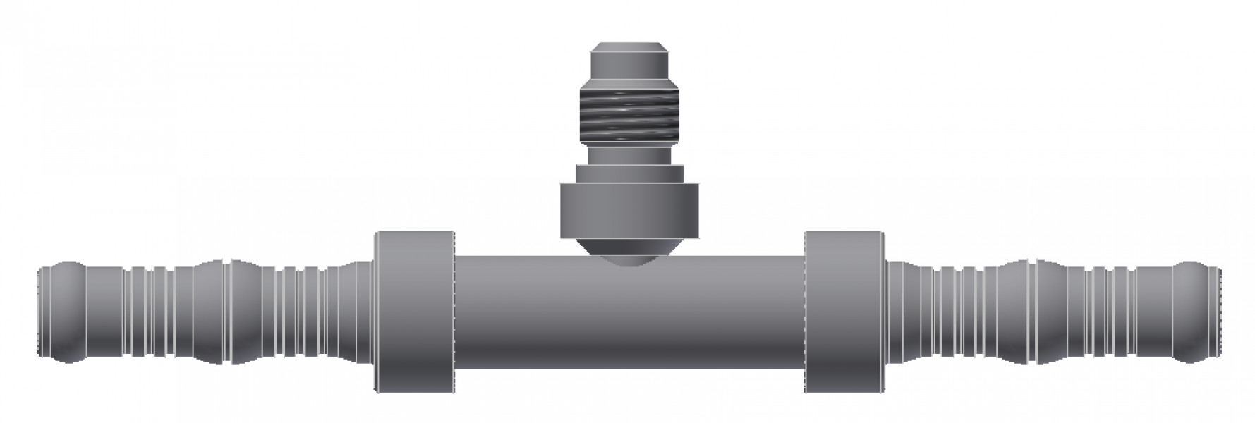 Image of A/C Refrigerant Hose Fitting - IN-LINE SPICER W/ R12 VALVE from Sunair. Part number: BC-8754-06-06