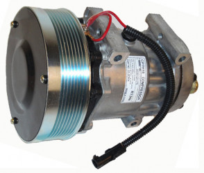 Image of A/C Compressor - 7H15 DM PV8 153MM 12V PT-4066  MD from Sunair. Part number: CO-2075CA