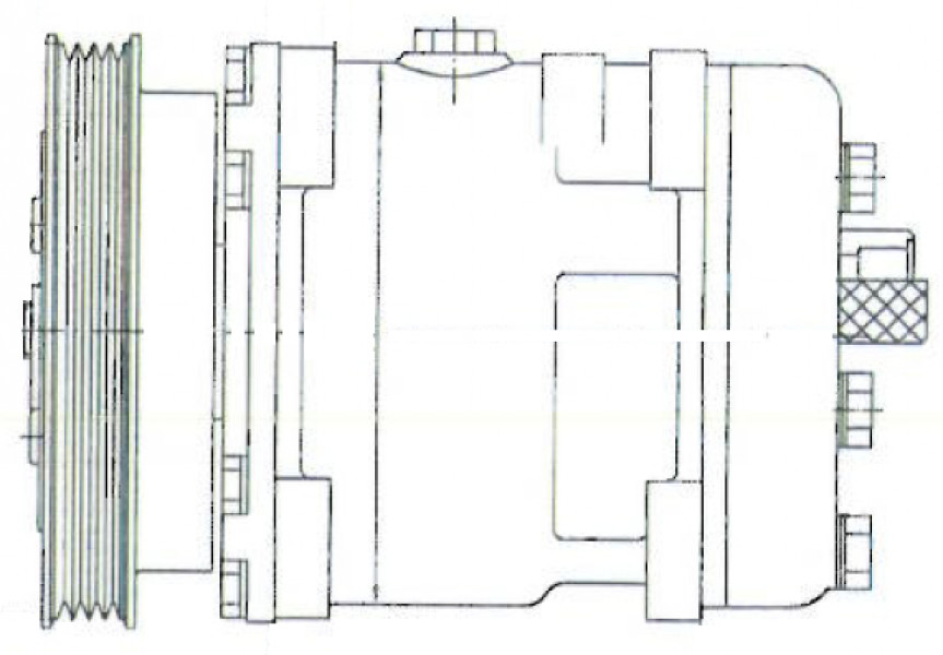Image of A/C Compressor - 5H09 EM A2 125 12V PT-4002  M from Sunair. Part number: CO-2116CA
