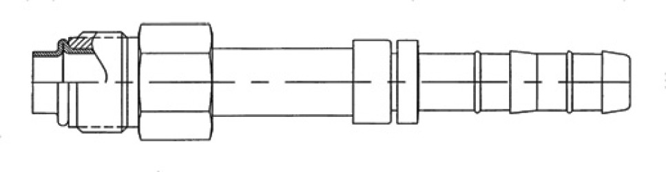 Image of A/C Refrigerant Hose Fitting - Straight Male O-ring with fitting kit from Sunair. Part number: FF-FJ3052-1216S