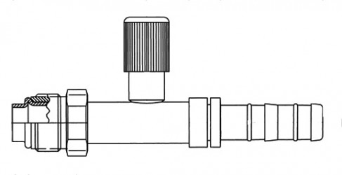 Image of Straight Male O-ring, w/R134a Port with fitting kit from Sunair. Part number: FF-FJ3131-03-1010S