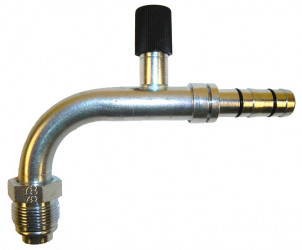 Image of 90 degree  Male O-ring w/R134a Port with fitting kit from . Part number: FF-FJ3135-01-1010S