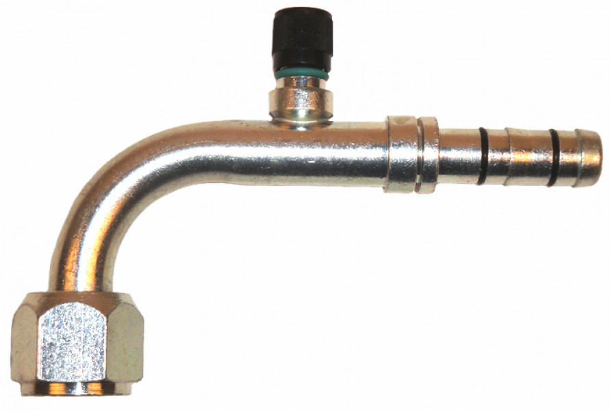 Image of 90 degree  Female O-ring w/Sw Port with fitting kit from Sunair. Part number: FF-FJ3460-01-1010S