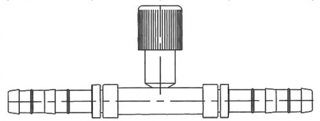 Image of Straight Splicer w/R134a Port with fitting kit from . Part number: FF-FJ5986-1616S