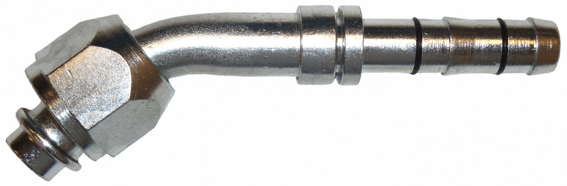 Image of A/C Refrigerant Hose Fitting - 45uc0u65533  Fem O-ring Steel Ftg from Sunair. Part number: FF14184