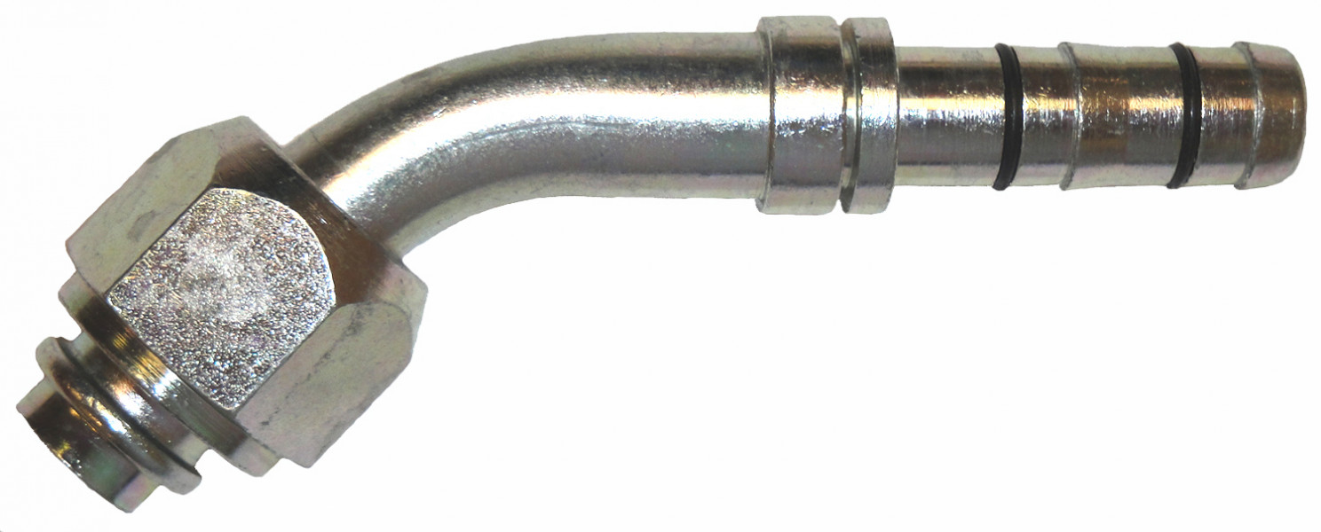 Image of A/C Refrigerant Hose Fitting - 45uc0u65533  Fem O-ring Steel Ftg from Sunair. Part number: FF14185