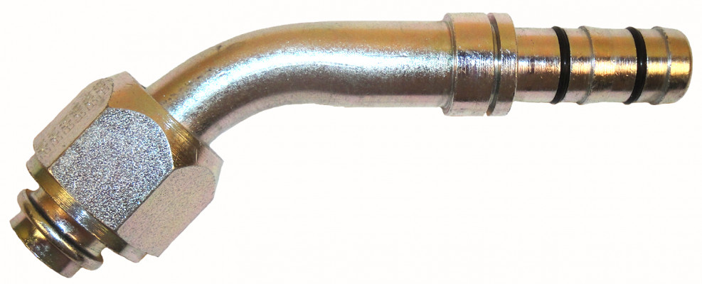 Image of A/C Refrigerant Hose Fitting - 45uc0u65533  Fem O-ring Steel Ftg from Sunair. Part number: FF14186